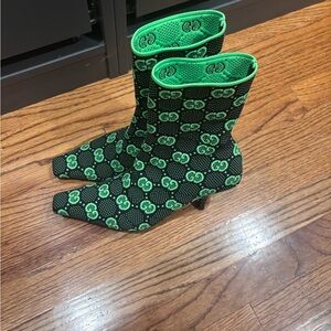 green gucci heels